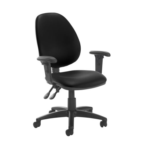 [VH12-000] Jota Chair with Adjustable Arms - BLACK VINYL