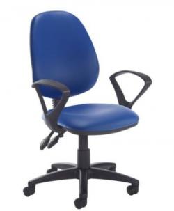 [VH11-000-74465] Vantage Plus Chair with Fixed Arms - OCEAN BLUE VINYL