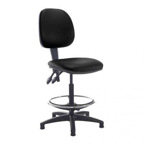 [DAMSVD20-000-001] Jota draughtsmans chair with no arms - Nero Black vinyl