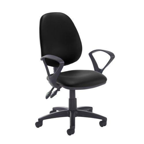 [VH11-000-00110] Vantage Plus Chair with Fixed Arms - BLACK VINYL